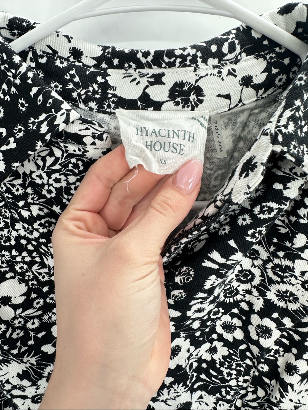 Tuckernuck Hyacinth House Black and White Floral Mini Dress - Picture 6 of 10